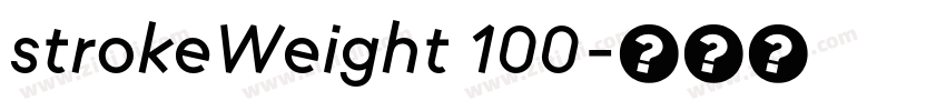 strokeWeight 100字体转换